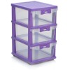 Nilkamal Chester 23 (Violet) Series Plastic Three Drawer Cabinet 